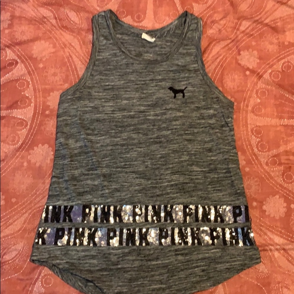PINK sequin tank top🤩